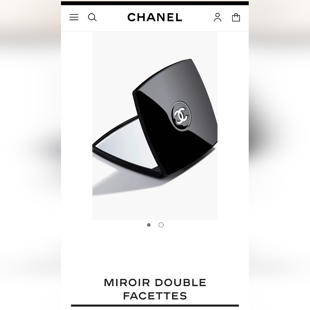 Authentic CHANEL Black Miroir Double Facettes
